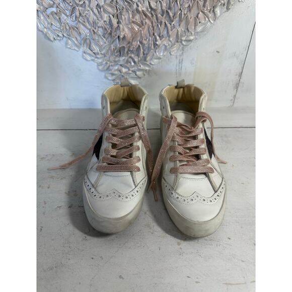 Golden Goose Mid Star Classic Mid-Top Sneakers White Nappa Leather Size 39 - Picture 3 of 8